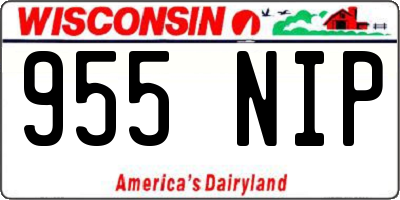WI license plate 955NIP