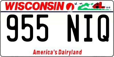 WI license plate 955NIQ