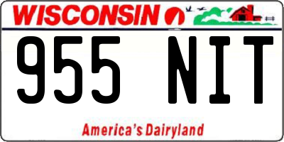WI license plate 955NIT