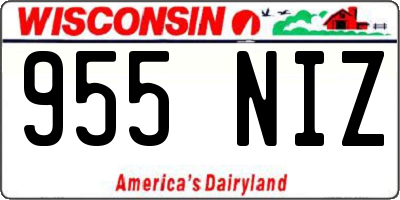 WI license plate 955NIZ