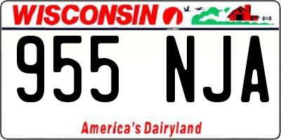 WI license plate 955NJA