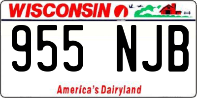 WI license plate 955NJB