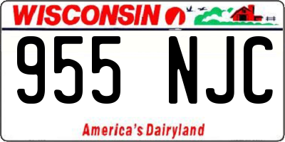 WI license plate 955NJC