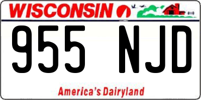 WI license plate 955NJD