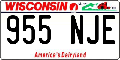 WI license plate 955NJE