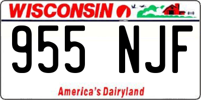 WI license plate 955NJF