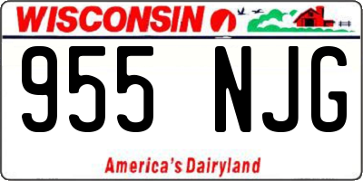 WI license plate 955NJG