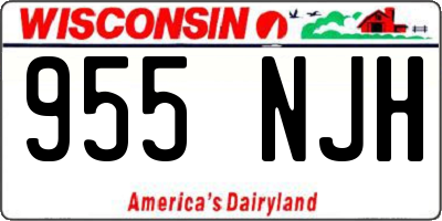 WI license plate 955NJH