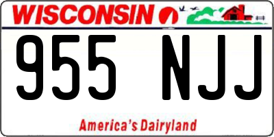 WI license plate 955NJJ
