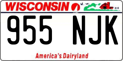 WI license plate 955NJK