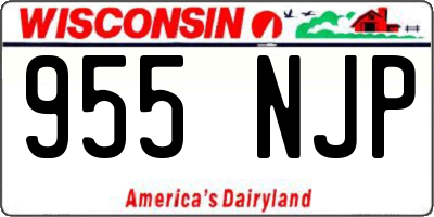 WI license plate 955NJP