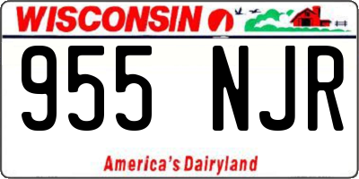 WI license plate 955NJR