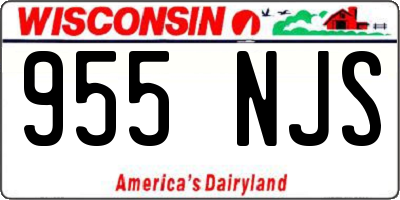 WI license plate 955NJS