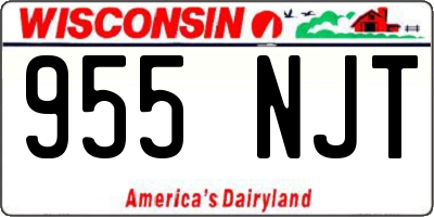 WI license plate 955NJT