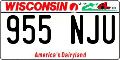 WI license plate 955NJU