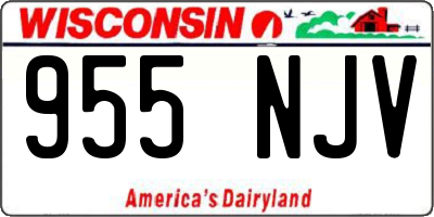 WI license plate 955NJV
