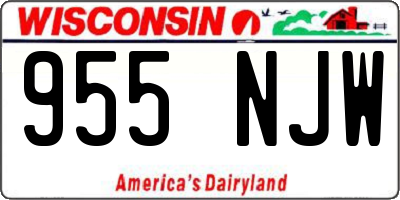 WI license plate 955NJW