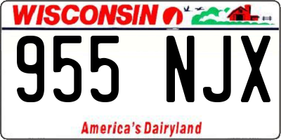 WI license plate 955NJX