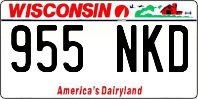 WI license plate 955NKD