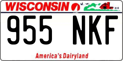 WI license plate 955NKF