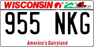 WI license plate 955NKG