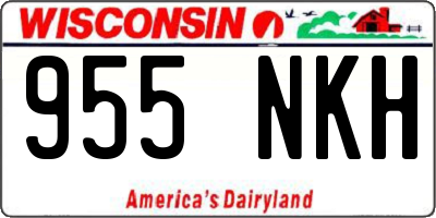 WI license plate 955NKH