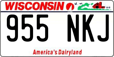 WI license plate 955NKJ