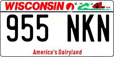 WI license plate 955NKN