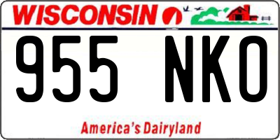 WI license plate 955NKO