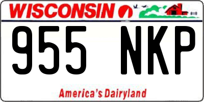 WI license plate 955NKP