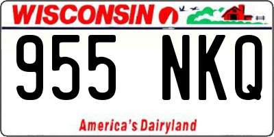 WI license plate 955NKQ