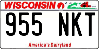 WI license plate 955NKT