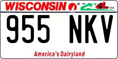 WI license plate 955NKV