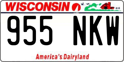 WI license plate 955NKW