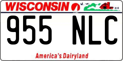 WI license plate 955NLC