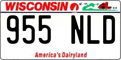 WI license plate 955NLD
