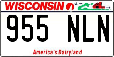 WI license plate 955NLN