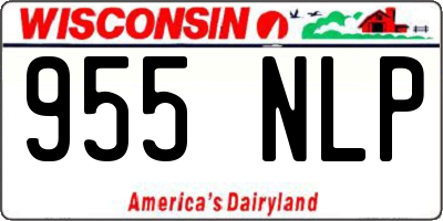 WI license plate 955NLP