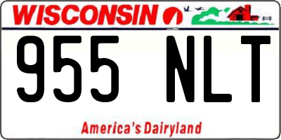 WI license plate 955NLT