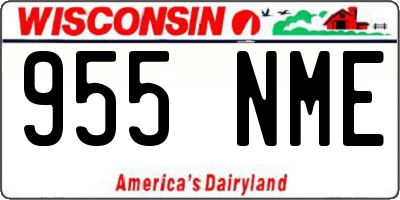 WI license plate 955NME