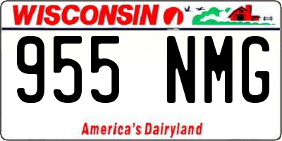WI license plate 955NMG