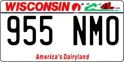 WI license plate 955NMO