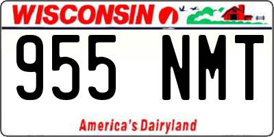 WI license plate 955NMT