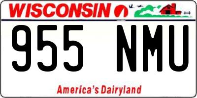 WI license plate 955NMU