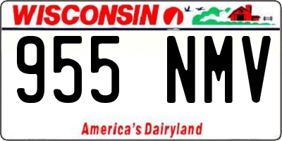 WI license plate 955NMV