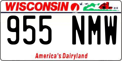 WI license plate 955NMW