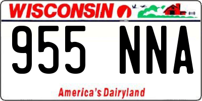 WI license plate 955NNA