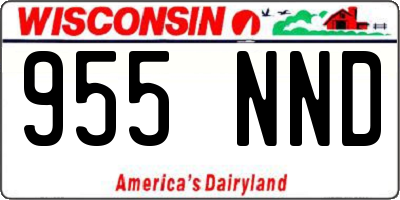 WI license plate 955NND