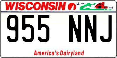 WI license plate 955NNJ