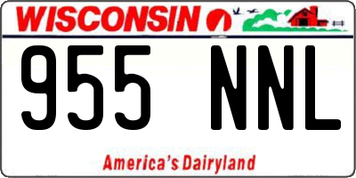 WI license plate 955NNL